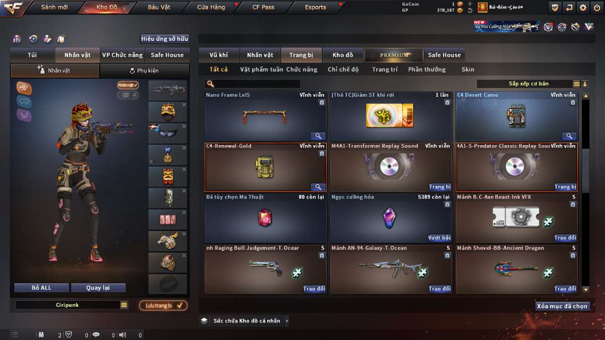 shop acc cf uy tin gia re